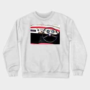 MG A Classic British Sports Car Interior Crewneck Sweatshirt